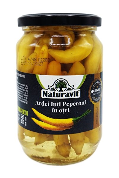 Naturavit Preserved Peperoni hot peppers in vinegar, without preservatives, g...