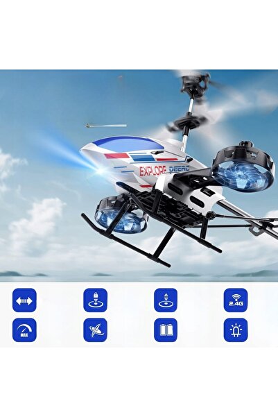 DEERC ELICOPTER AVION TELECOMANDAT DE28S PILOT AKU KIT LED 3-ÎN-1