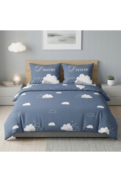NO BRAND SET DE AȘTERNUTURI 220x200 + 2 FEȚE DE PERNĂ 70x80 BUMBAC SATINAT - ...