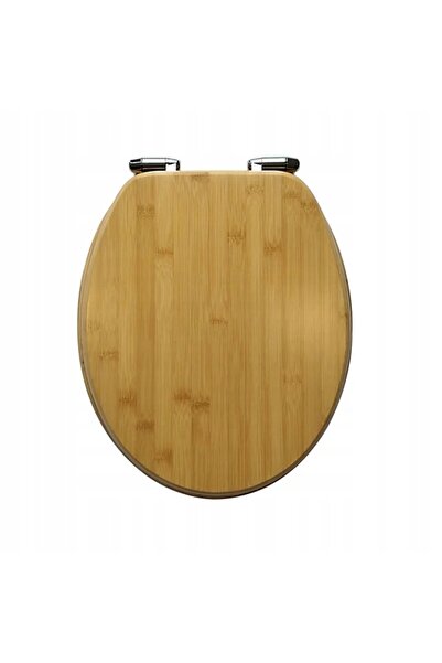 NO BRAND Goodhome cervia scaun de toaletă din bambus multicolor