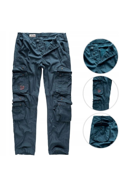 NO BRAND Pantaloni bărbați tactici de luptă, surplus aeropurtat, slim, albast...