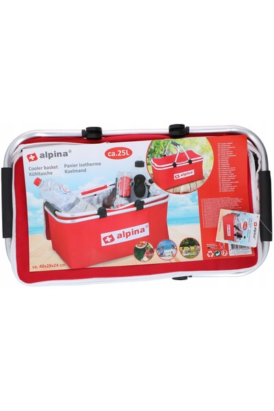 Alpina Geantă termoizolantă tip coș 25 L pentru plajă și cumpărături 4462