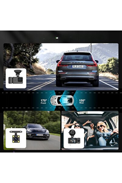 NO BRAND WIDEOREJESTRATOR FASTCAM A18 KAMERĂ AUTO 1080P WIFI ÎN FAȚĂ ȘI ÎN SP...