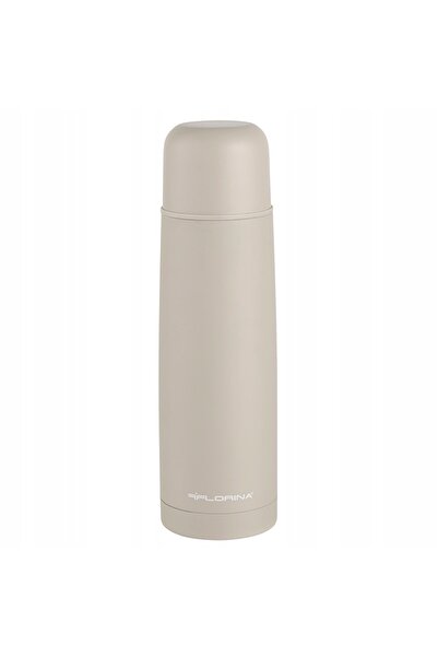 NO BRAND Termos Termic Etanș din Oțel Inoxidabil Miami Bej 1000ml 1L