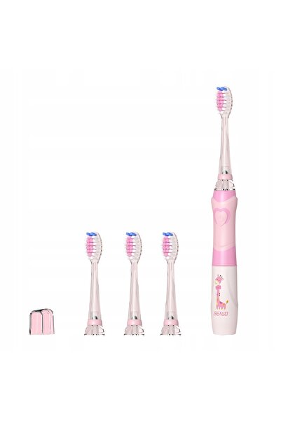seago 2x Periuță de dinți sonică pentru copii, 8 capete de periuță SG-977