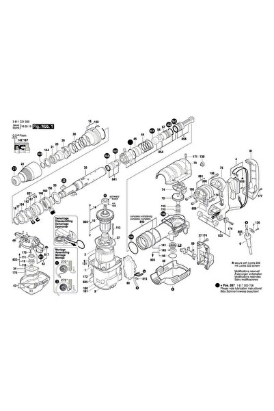 NO BRAND Tija de piston BOSCH GSH 5 CE Ciocan de forjare