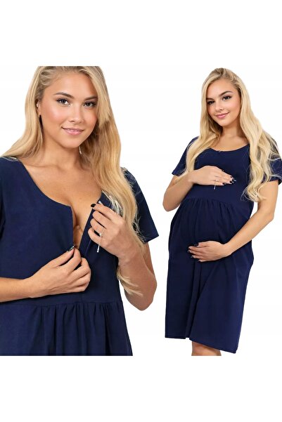 NO BRAND FORMOMMY XXL Cămașă de noapte pentru maternitate și alăptare cu buzu...