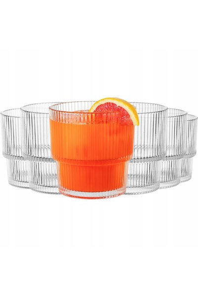 NO BRAND Pahare de apă, băuturi, cafea latte, 420ml, set 12 bucăți, sticlă gr...