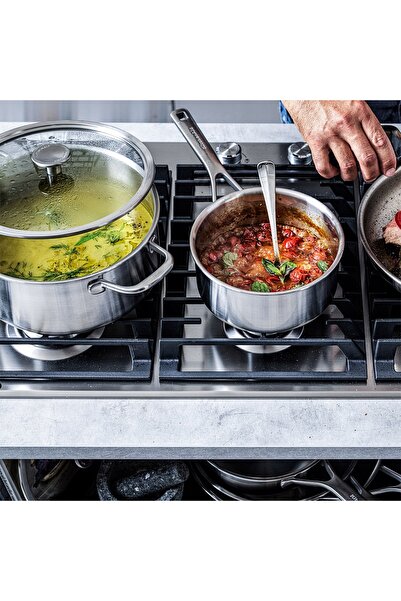 Kitchenaid Set de oale și tigăi multi-strat din oțel, 7 piese, pentru inducți...