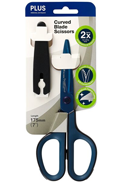 Plus Foarfece din titan cu husă 17,5 cm birou școală Premium 3D x 2 bucăți