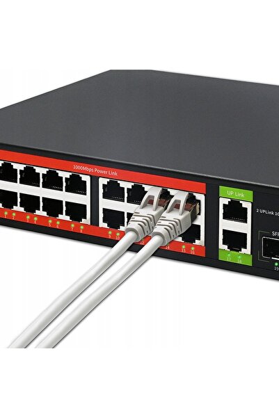 Qoltec Switch de rețea neadministrat Gigabit Ethernet PoE |   16