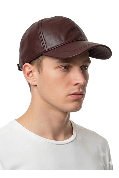 STELLA VESTİNO Genuine Leather Unisex Baseball Cap / Hat - Handcrafted Premiu...