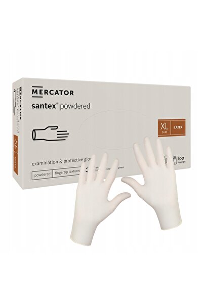 Mercator Medical Mănuși din latex pudrate mercator santex xl 100 bucăți diagn...