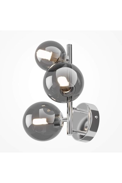 NO BRAND Aplică cromată Dallas cu bile de sticlă, 3x28W G9, Maytoni
