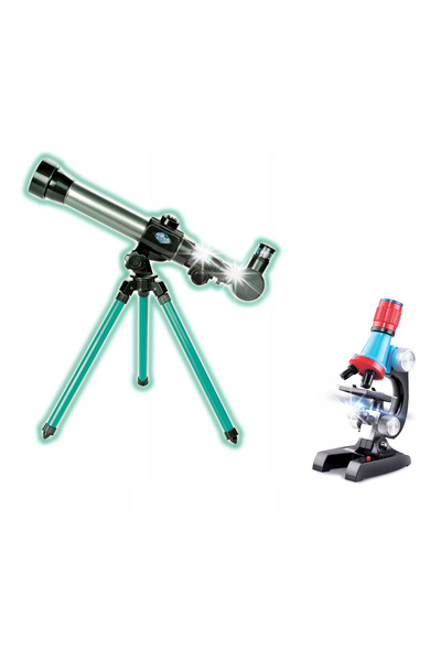 Dromader Set de telescop astronomic și microscop