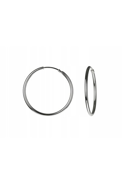NO BRAND Cercei rotunzi din argint, mari, 3 cm, cercuri de 30 mm, grosime 1,8...