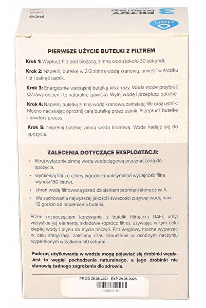 NO BRAND Filtru pentru sticla DAFI (3 bucăți) + nucă roz x2
