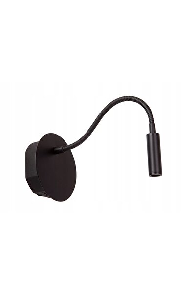 NO BRAND Aplică de perete reglabilă cu LED, neagră, cu braț flexibil pentru c...