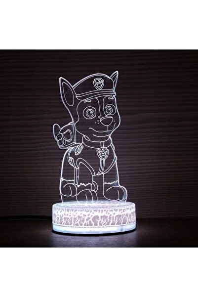 NO BRAND Lampă LED USB 3D Paw Patrol Chase, 16 Culori + Telecomandă, Desene a...