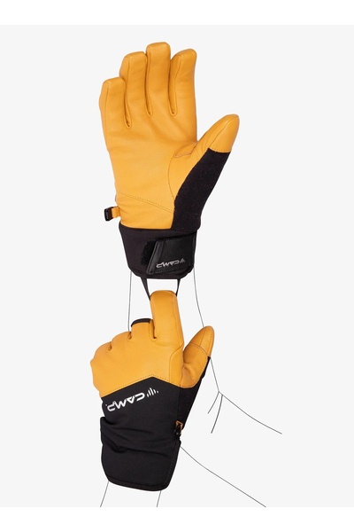 NO BRAND Mănuși Camp G Crest - negru/galben XL
