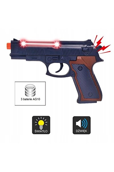 BIGTOYS Set de pistol, vestă, polițist, lumină, sunet
