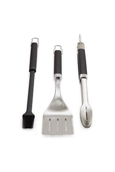 WEBER Set 3 piese pentru grătar: perie, spatulă, clește