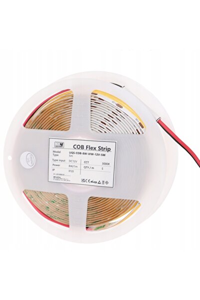 MW Lighting Bandă LED LED-COB-12V/8W-WW/5M - 3000K