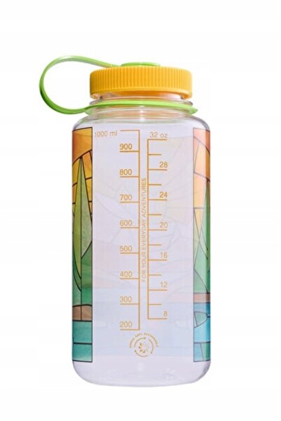 NO BRAND Sticlă de drumeție Nalgene Wide Mouth 1000 ml – model „clear stained...