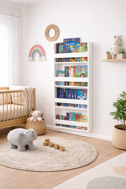 Çocuk odası Bebek odası Duvar rafı Kitaplık Montessori Duvar Rafı