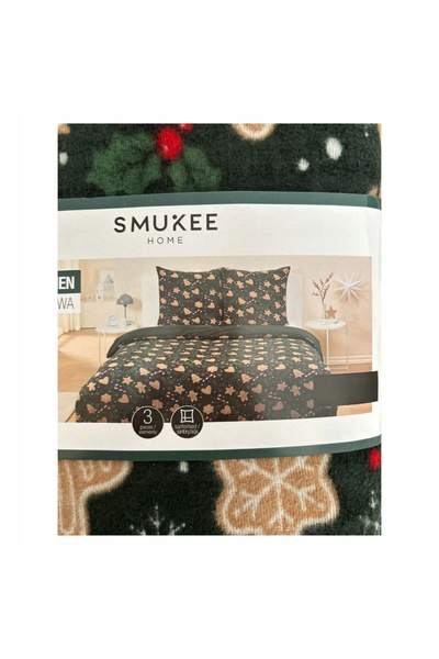 NO BRAND Lenjerie de pat SMUKEE POLAR 220 x 200 cm VERDE CANDY CANE 900