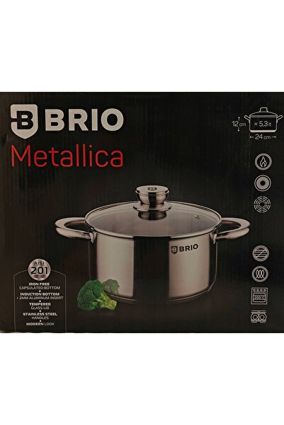 NO BRAND GARNEK BRIO METALLICA 24CM INDUCȚIE