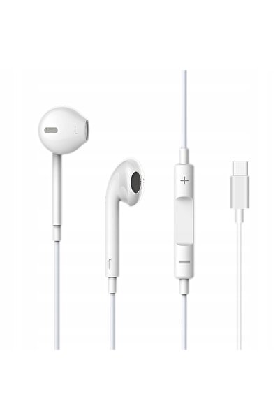 NO BRAND Căști cu fir intraauriculare Vega USB-C Tip C CIP NOU Alb