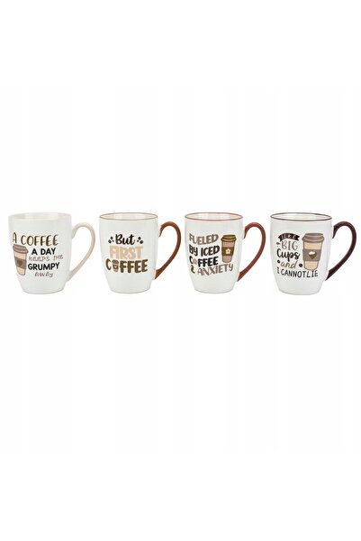 NO BRAND 6x CĂNI DE PORȚELAN CU MÂNER PENTRU CAFEA ȘI CEAI 350 ML CADOU PENTR...