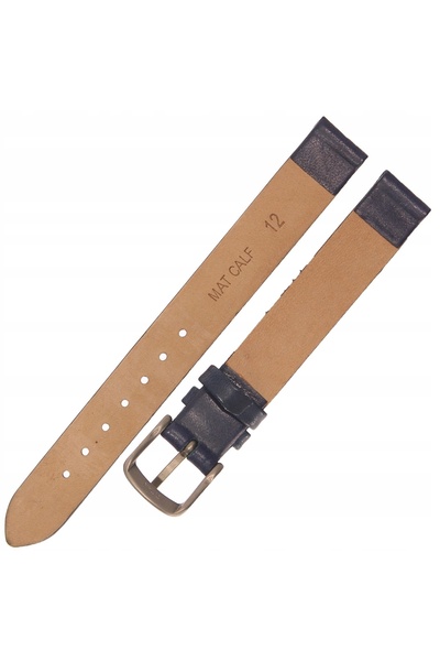 NO BRAND HORIDO 4400 - ALBASTRU MARIN - 12mm - Curea de ceas din piele