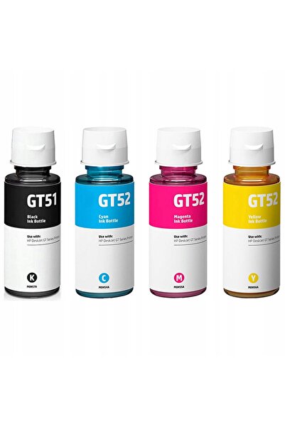 AMG 4x Cerneală pentru imprimanta HP GT51 / GT52, Kit complet de reumplere CMYK