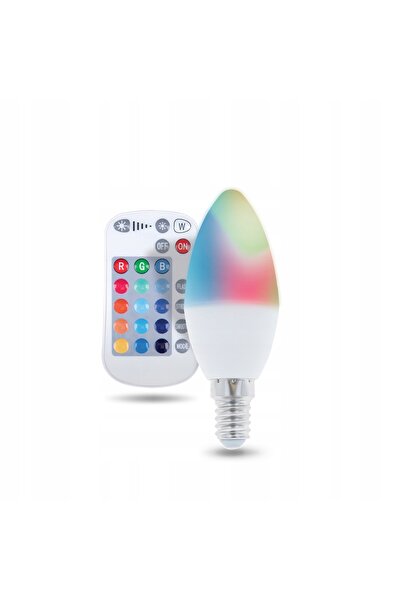 NO BRAND 3x Becuri disco colorate cu soclu E14, cu schimbare de culoare RGB ș...