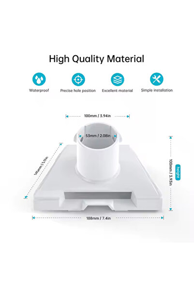 NO BRAND Adaptor de tub pentru suportul de antenă Starlink Gen3 Standard Spac...