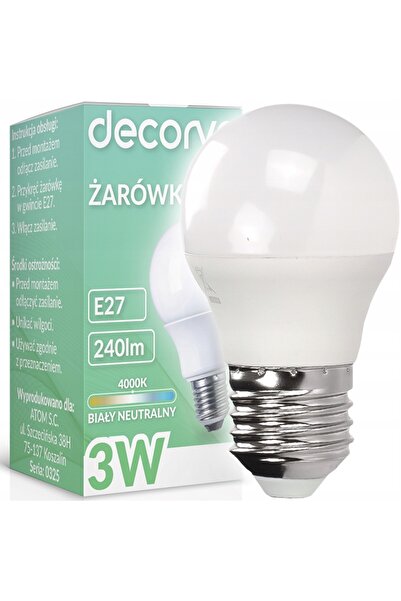 NO BRAND 7x BULB LED ECONOMIC E27 3W 240lm 4500K ALB NEUTRAL