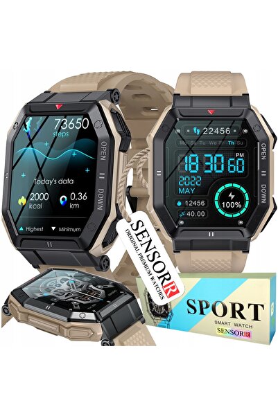 NO BRAND Ceas bărbătesc Sensorr, smartwatch sport, monitor ritm cardiac, limb...