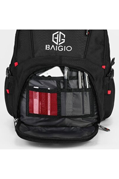 NO BRAND Baigio Rucsac sport mare negru cu port USB pentru laptop de 15.6 inch