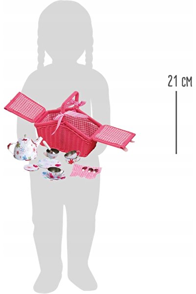NO BRAND Coș de picnic închizabil de 20 L cu accesorii, design tradițional