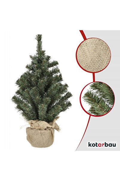 NO BRAND BRAD DE CRĂCIUN ARTIFICIAL VERDE 50 CM ÎN Ghiveci DE IUTĂ