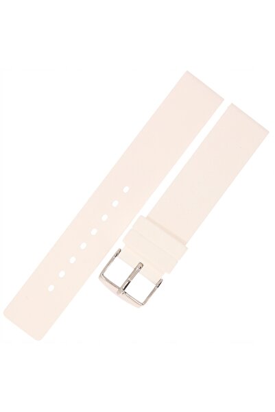 NO BRAND HORIDO 0014 - ALB - 18mm - Curea de ceas din silicon