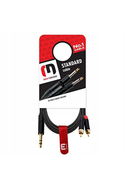 NO BRAND Cablu audio 2x RCA Cinch Jack 6,3 mm stereo 2 m Red's Music AU1120BX