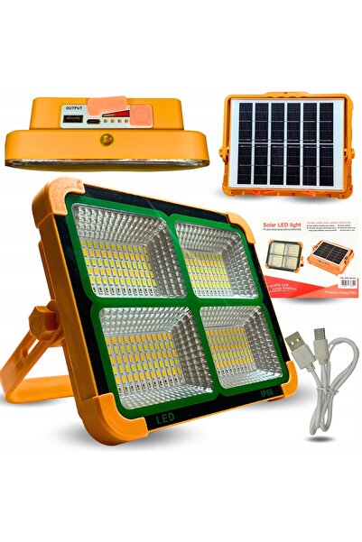 NO BRAND LAMPĂ DE LUCRU HALOGENĂ SOLARĂ, PROIECTOR LED PORTABIL DE 100 W CU B...