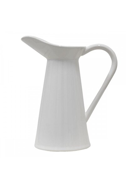 NO BRAND Vază decorativă albă ceramică înaltă 25 cm