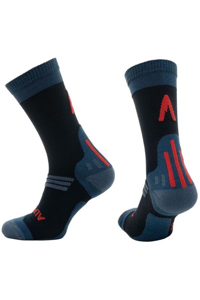 Alpinus Șosete de trekking cu lână merino Valletto albastre 39-42