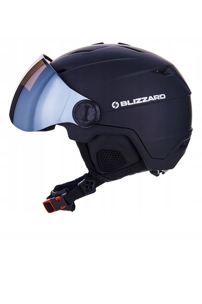 NO BRAND Casca de schi Blizzard cu vizor dublu 170006 negru 56-59cm