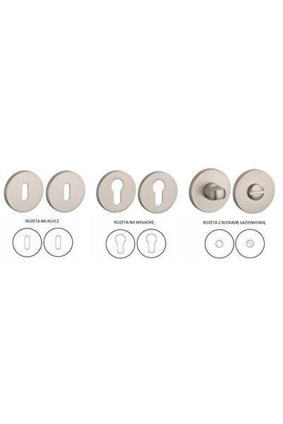 NO BRAND ENGER Rozeta STILE SLIM 7MM MSN - nichel rotund pentru inserție