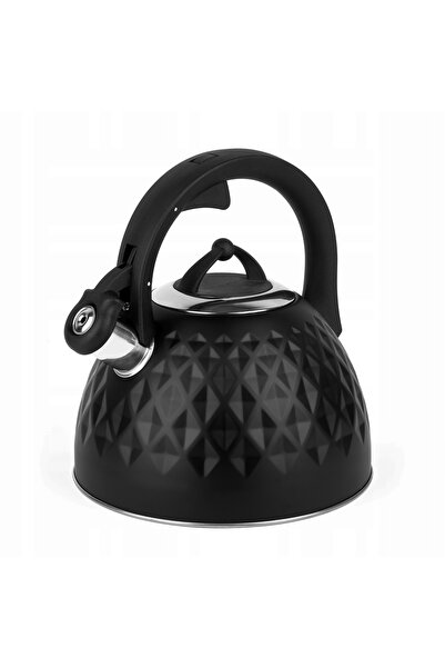 Tadar Fierbător de gaz mare, negru, cu inducție, cu fluier, 3L, DIAMENT Festo